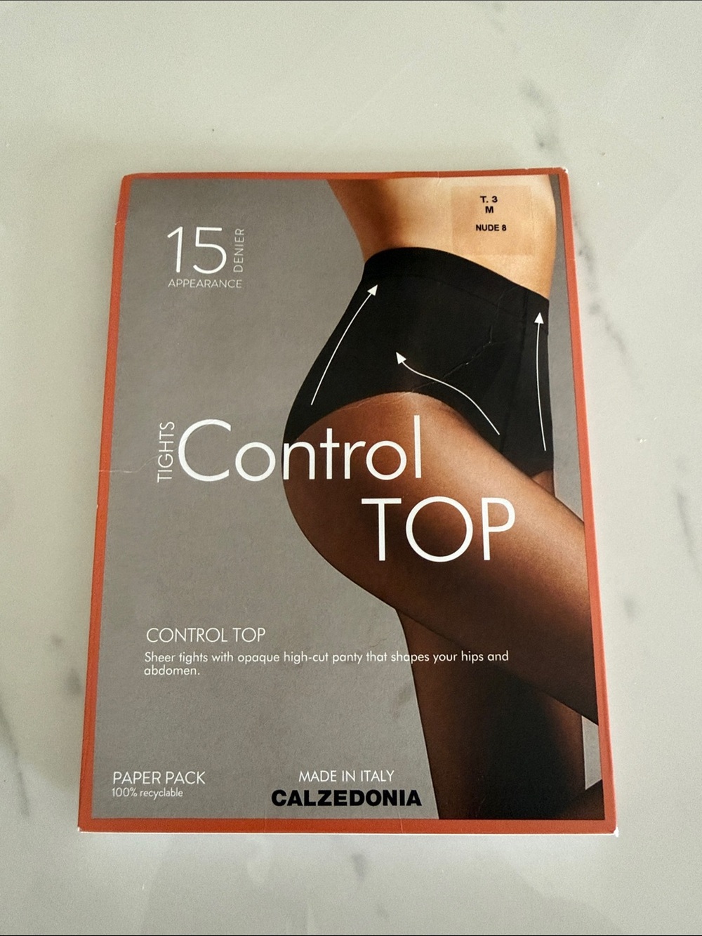 NWT - Calzedonia 15 Control Top Tights in Nude